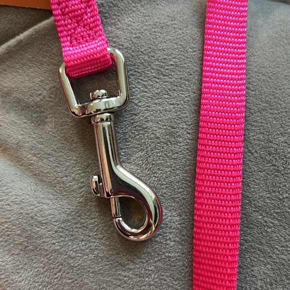 Pink 4’ Nylon Dog Leash with Metal Clip - Picture 3 of 3